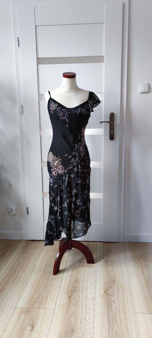 Nowa piękna sukienka na ramiączkach Karen Millen 100 % jedwab