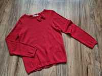 Sweter sweterek czerwony srebrna nitka H&M r110/116