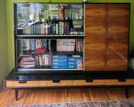 witryna / biblioteczka PRL wyskoki połysk dobrze utrzymana