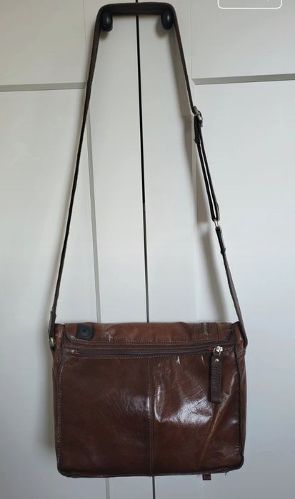 Rowallan torba skórzana brązowa męska Unisex vintage