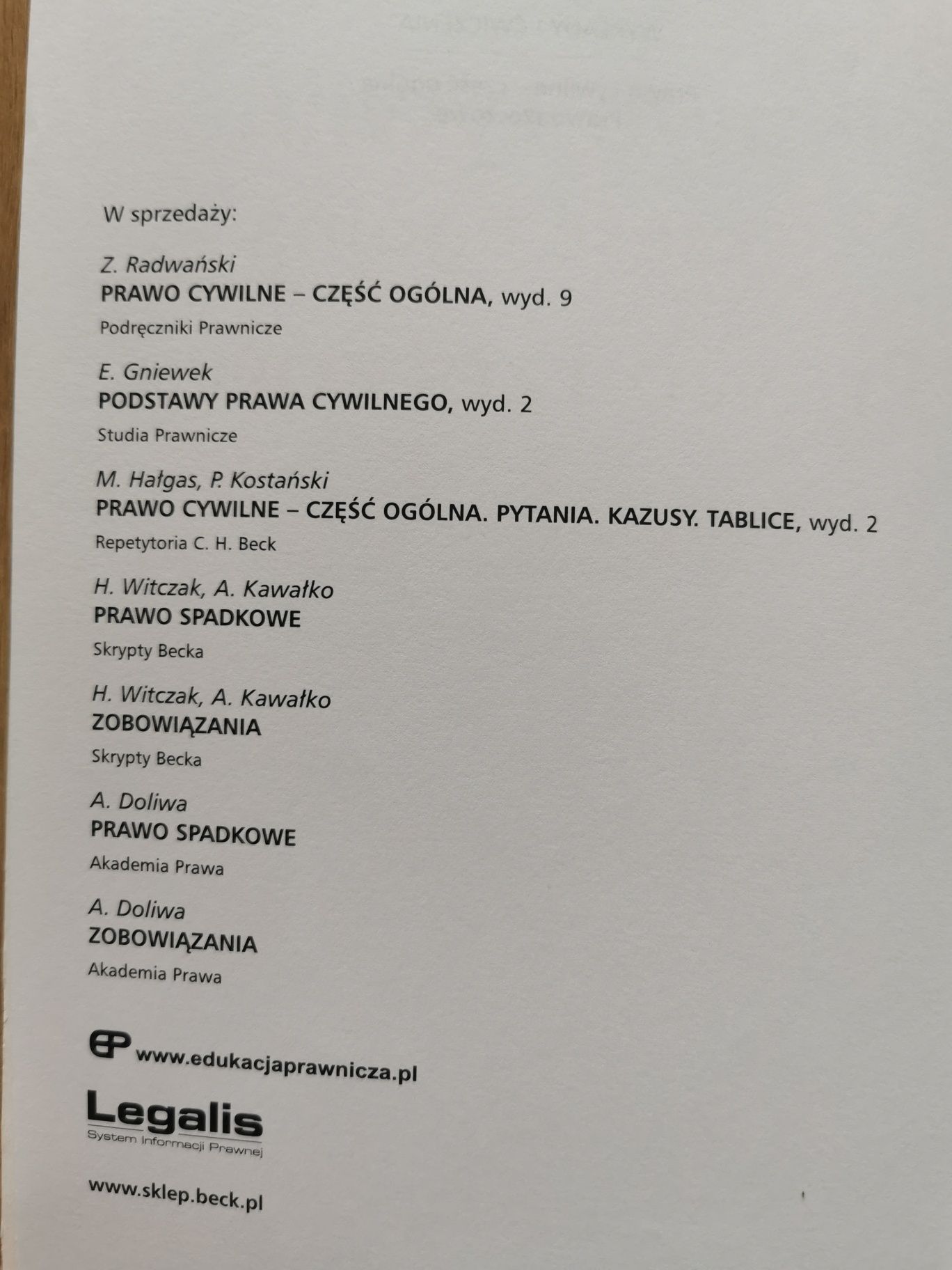Prawo cywilne - cześć ogólna, prawo rzeczowe - Bieliński, Pannert