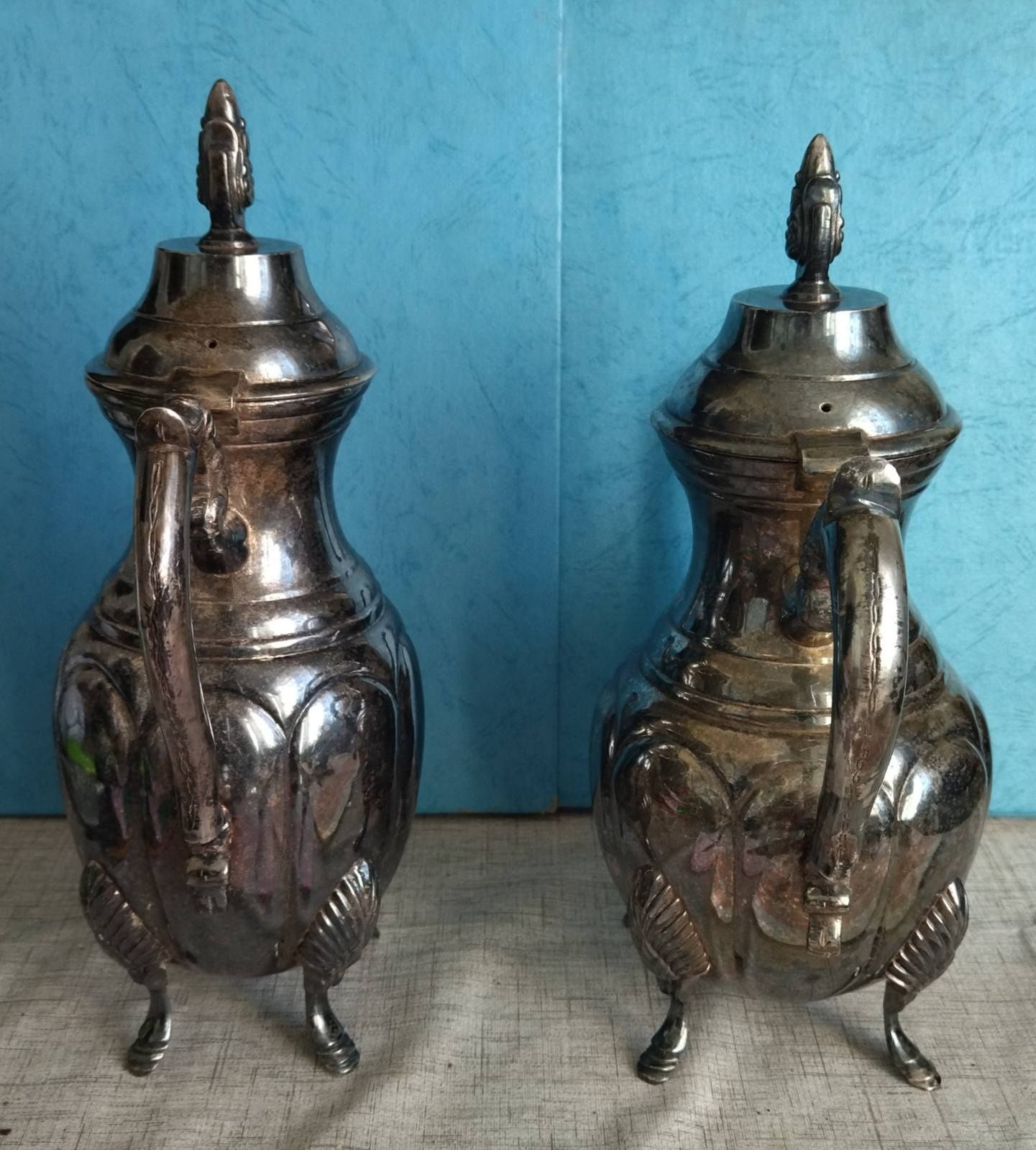 Чайник и кофейник посеребрение