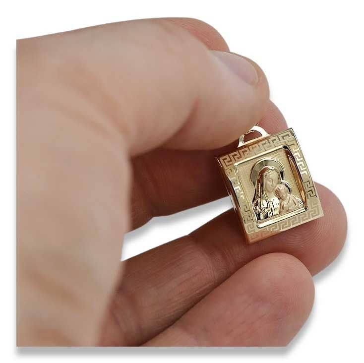 Złoty medalik z żółtero złota 14k 585 Bozia pm001y Wrocław