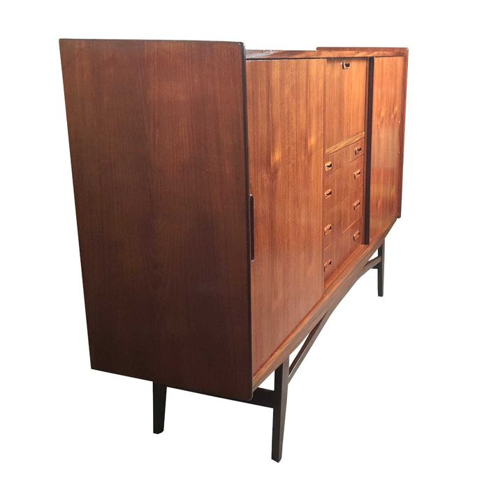 Duńska komoda, regał, Highboard, tekowy, vintage, lata 60.