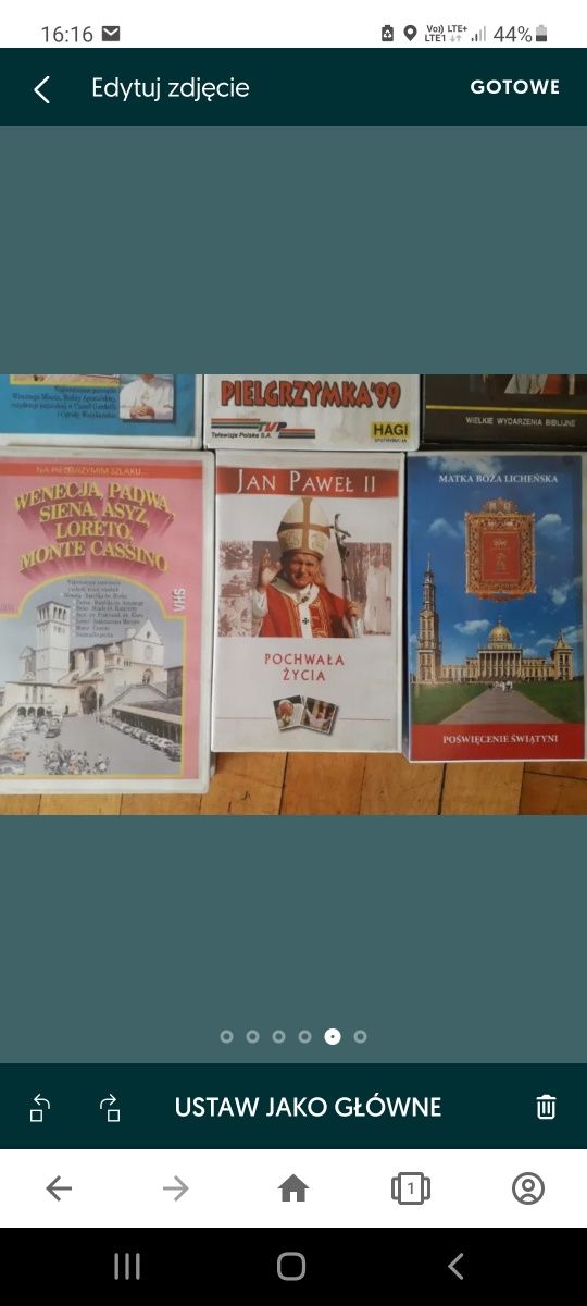 9szt zestaw kasety VHS Rzym Wadowice Licheń Pielgrzymka Jan Paweł II