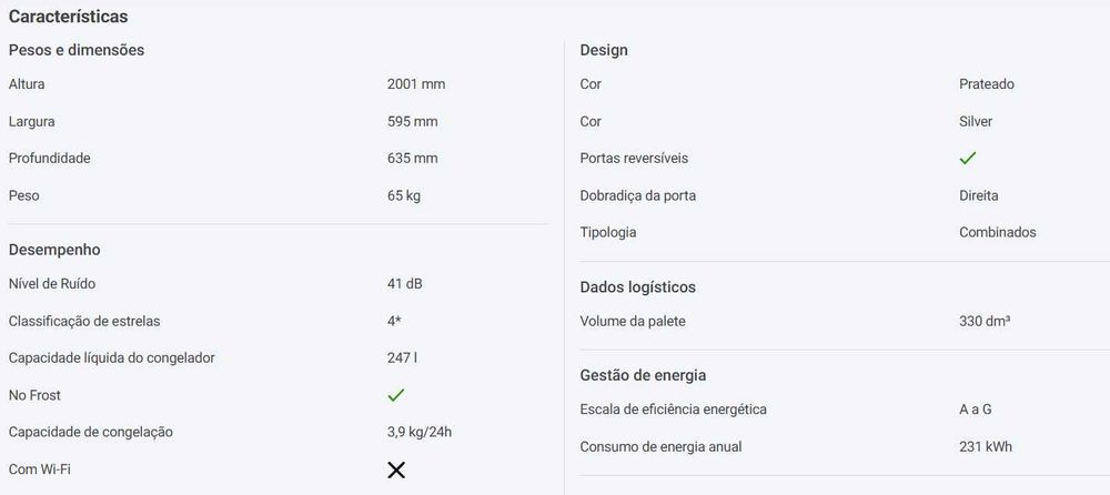 Frigorifico combinado Princess