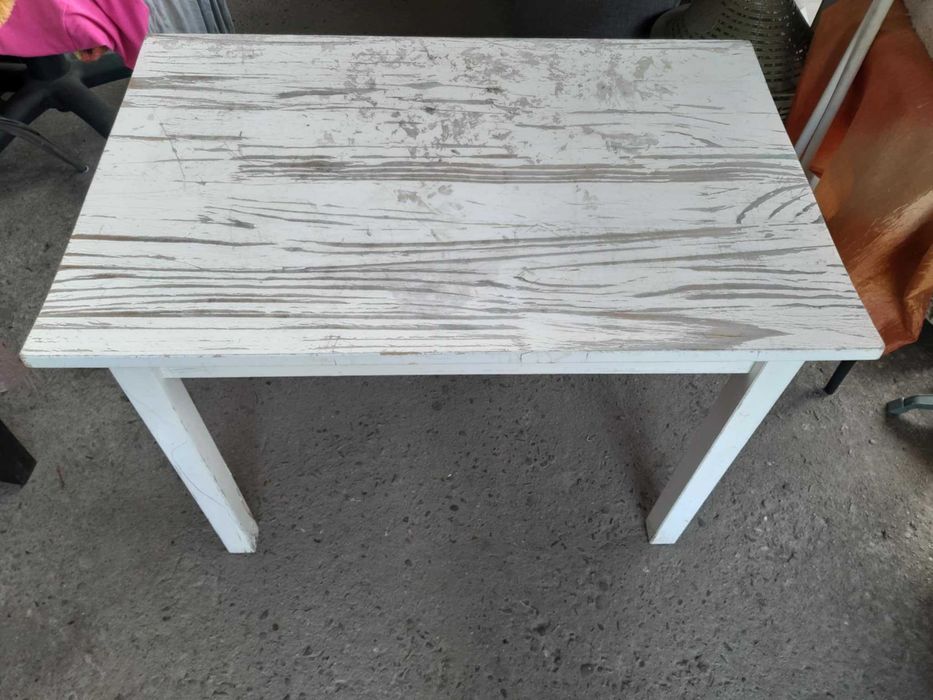 Stolik dziecięcy, lita sosna, biały, 76x50 cm  IKEA SUNDVIK