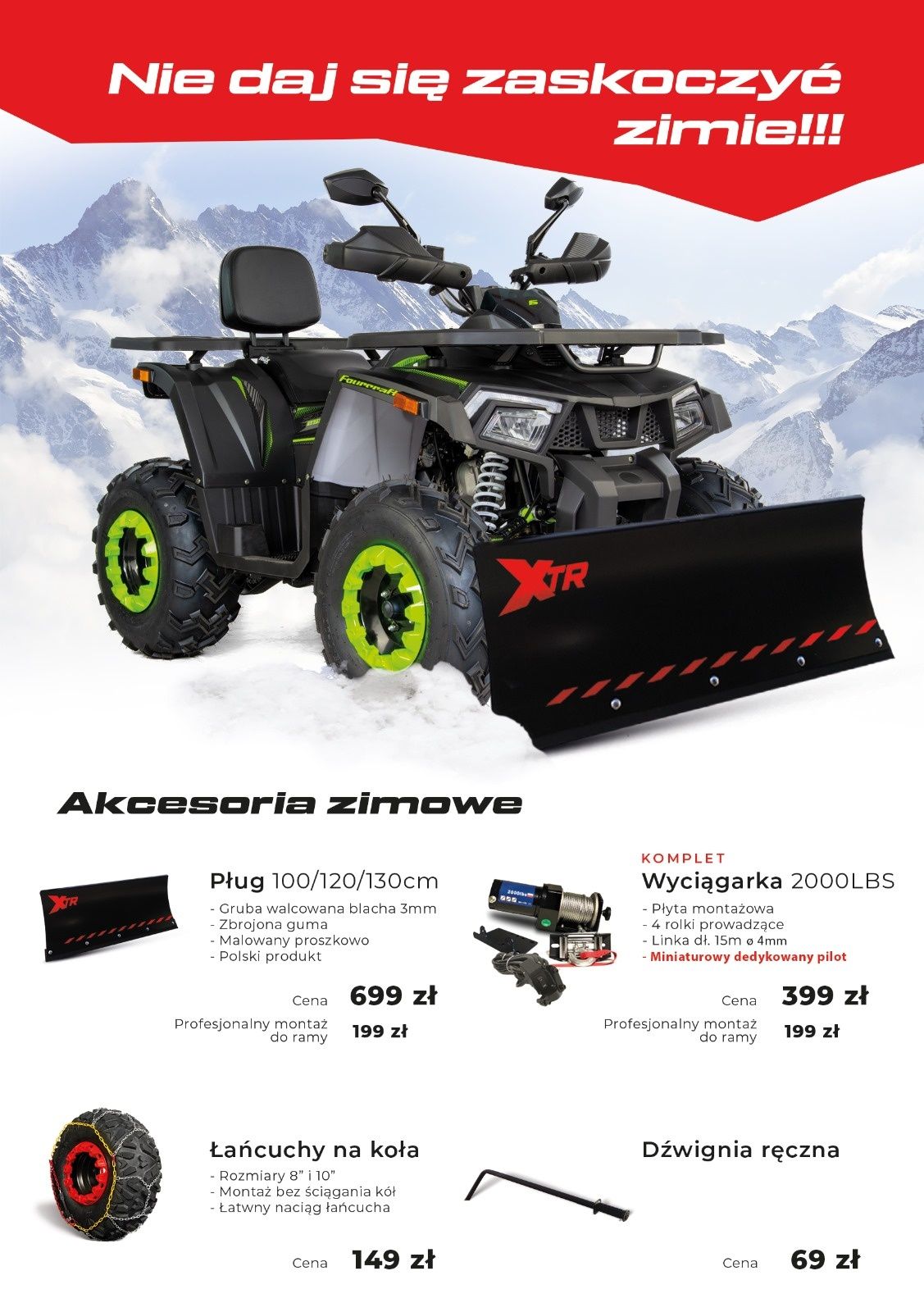 Quad ATV PŁUG ASIX Fourcraft ULTRA 250 Raty Serwis Gw Transport  0 zł