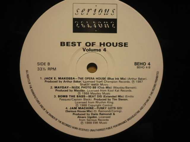 Płyta winylowa Best of House vol.4.Rok 1988.