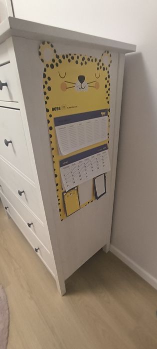 Komoda Hemnes, biała bejca, 6 szuflad