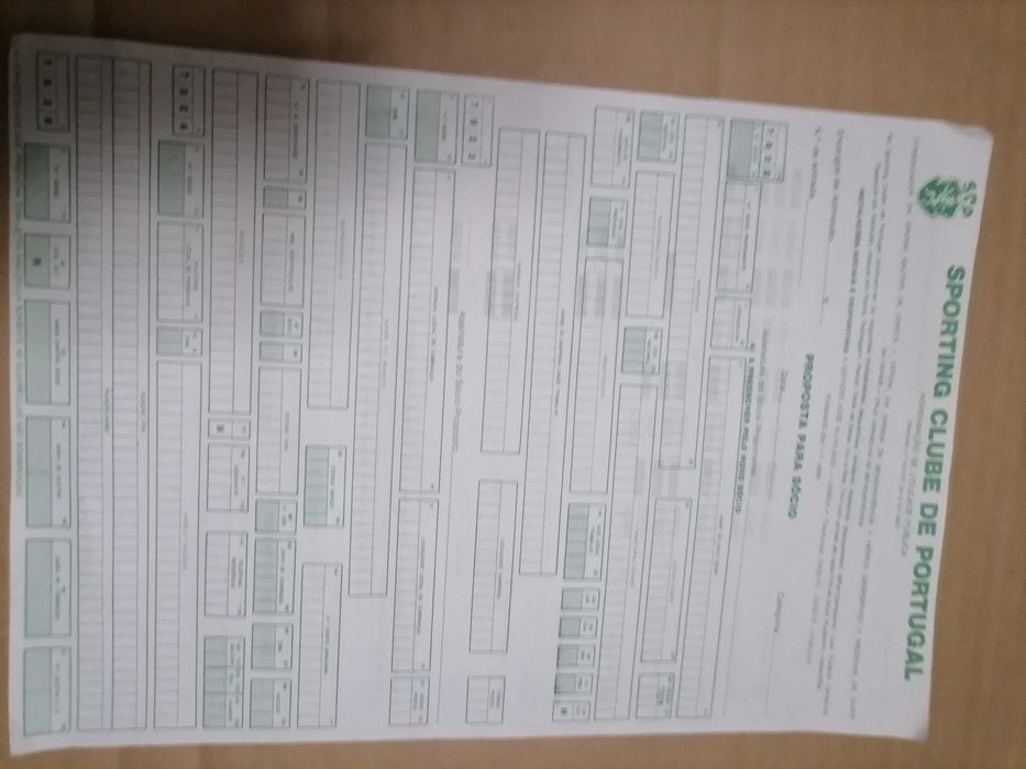 Raridade SPORTING Proposta de Sócio Anos 60's