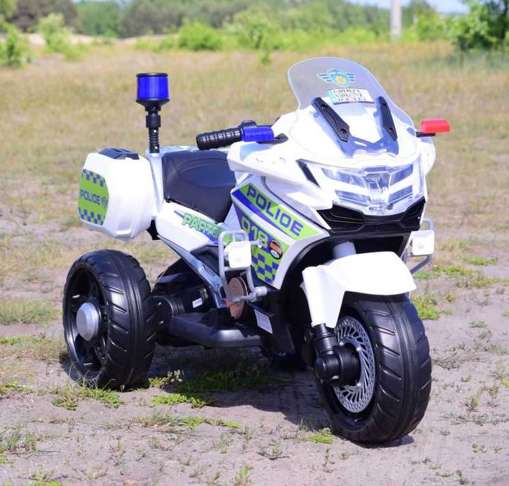 BAWIBUS.PL motor MOTOREK TRZYKOŁOWY na akumulator POLICYJNY dla dzieci