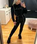 Dres damskie welurowy, rozmiar S