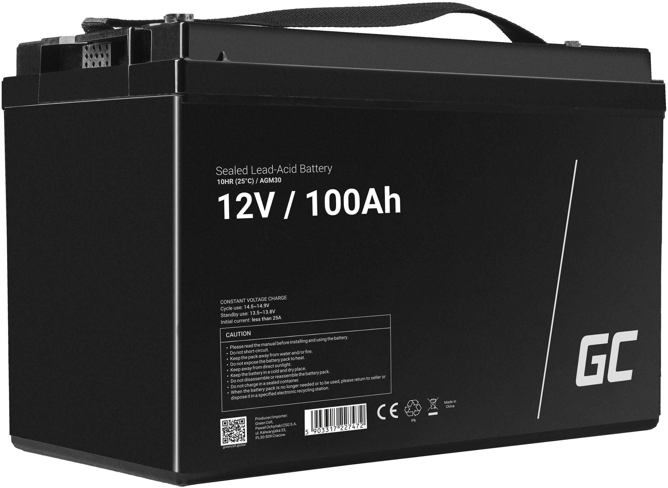 Акумуляторна батарея Green Cell VRLA 12V 100Ah 200аг