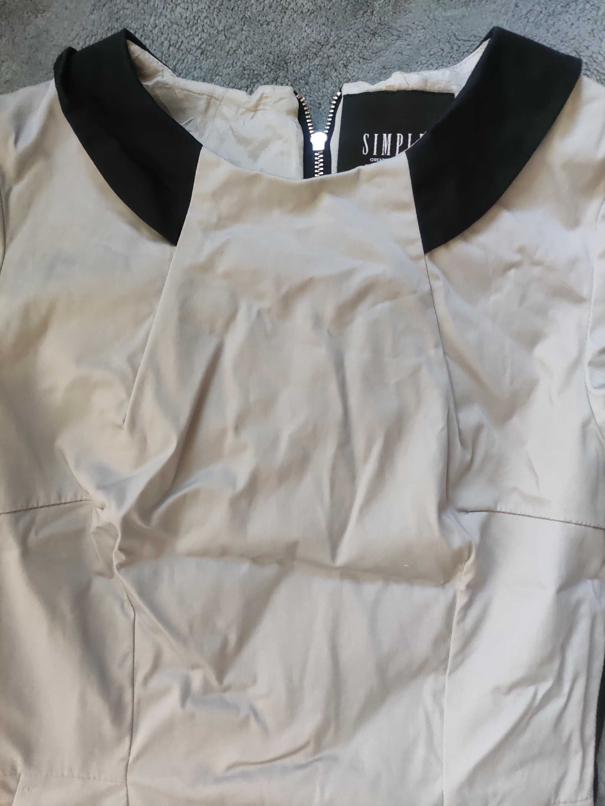 Simple sukienka biurowa 34 szara