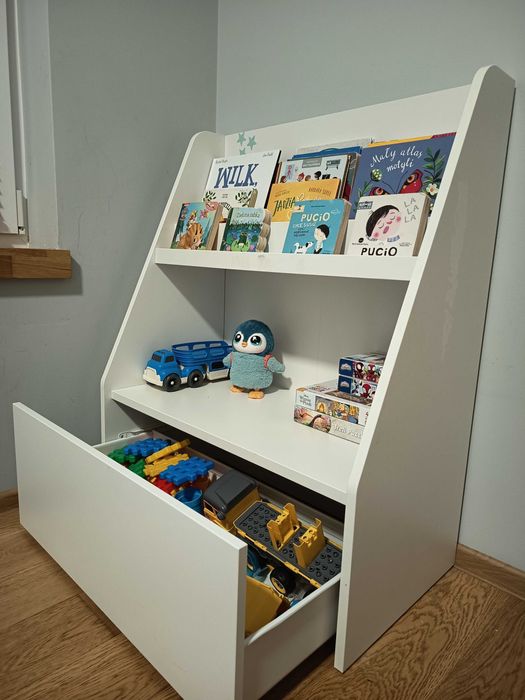 Regał na książki BERGIG z szufladą biały Ikea