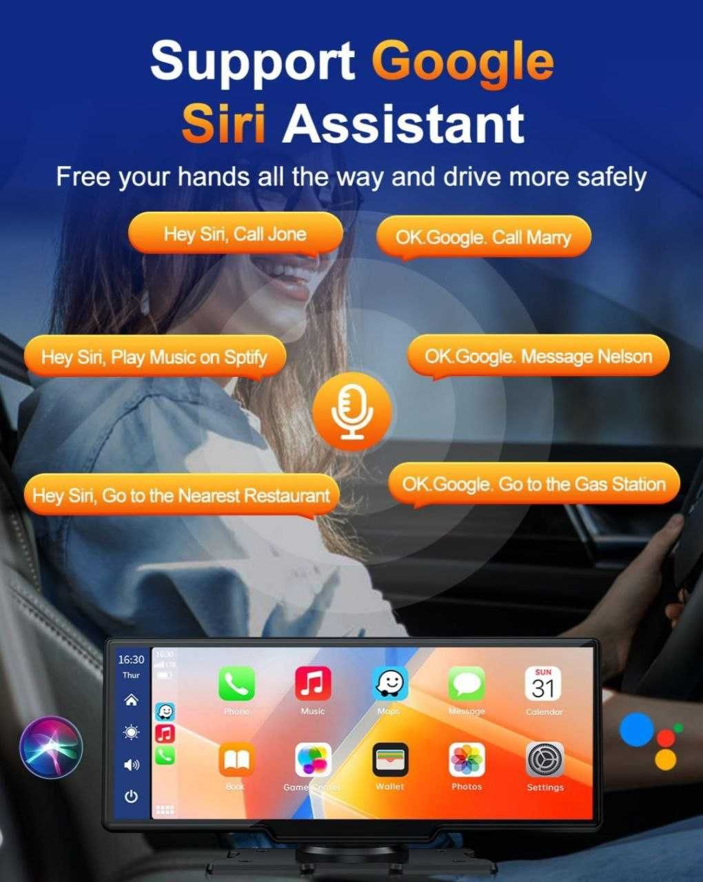 Przenośne samochodowe stereo o przekątnej 9,26 cala dla Apple !