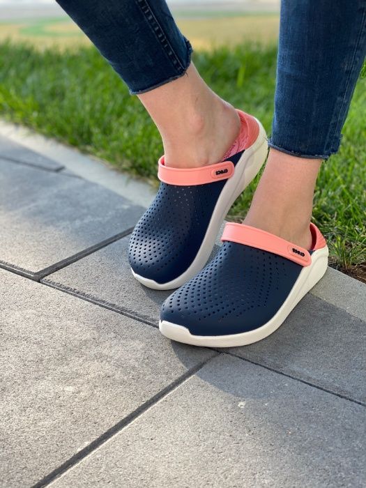 Женские сабо крокс лайт райд Crocs LiteRide navy/melon и др расцветки