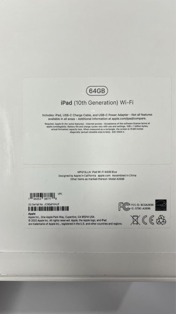 Apple iPad 10 10.9 2022 Wi-Fi 64GB Blue