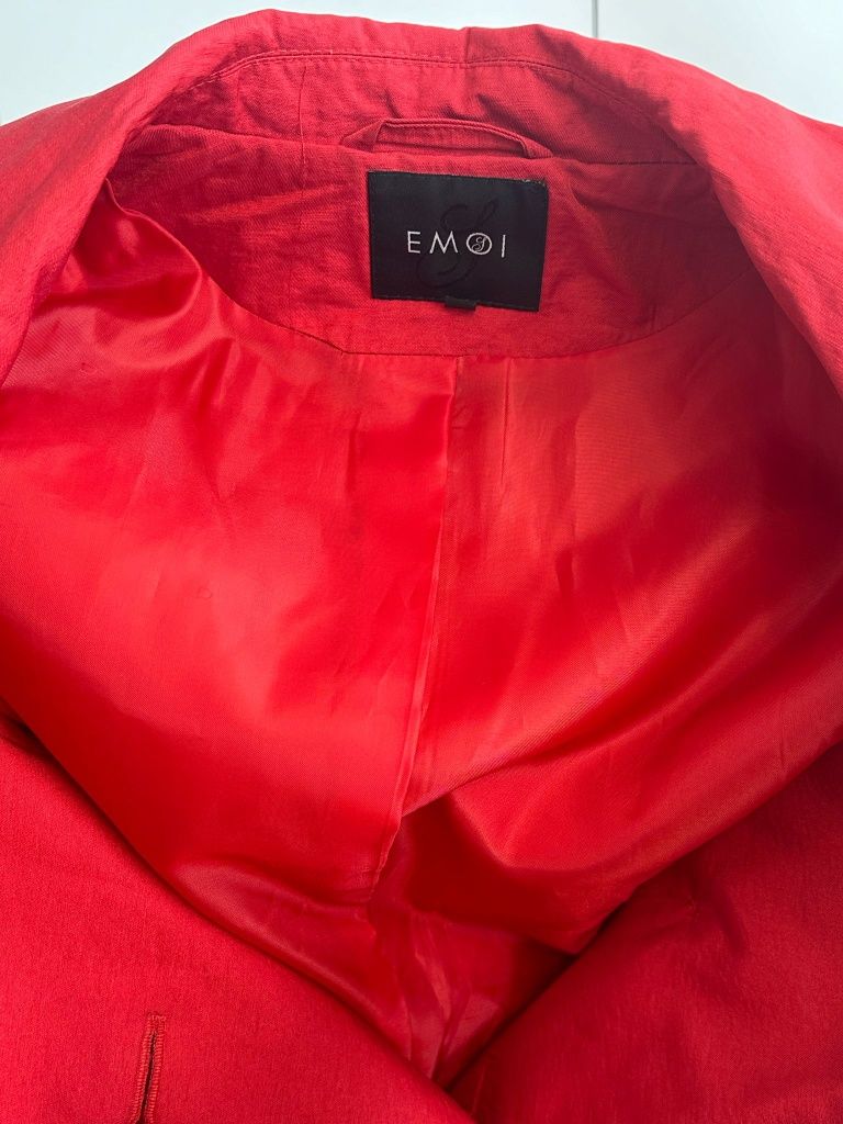 Emoi płaszczyk płaszcz damski wiosenny r. 44 czerwony bawełna