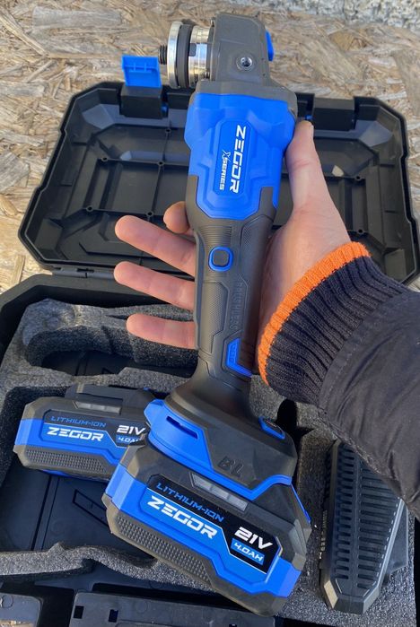 Акумуляторна безщіткова болгарка Zegor(Польща) 2акб 4а