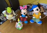 Figurki Disney mickey i minnie shrek z oslem i wróżka dzwoneczek