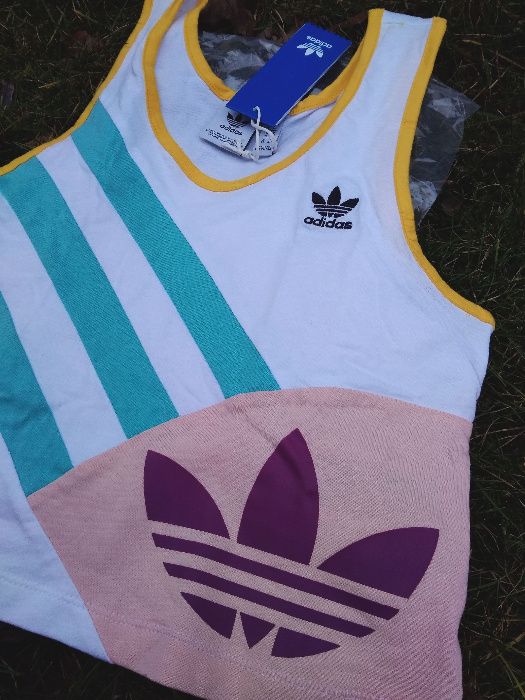Adidas koszulka crop top retro 90s