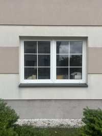 Okno biale ze szprosem wys 115 szer 207 cm
