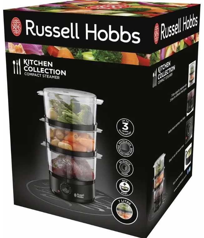 Parowar Russell Hobbs 7L czarny 400W (OPIS)