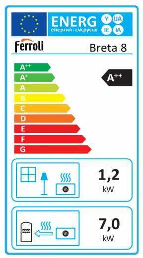 Piec na pellet Ferroli Breta 8 kW stalowy z płaszczem wodnym