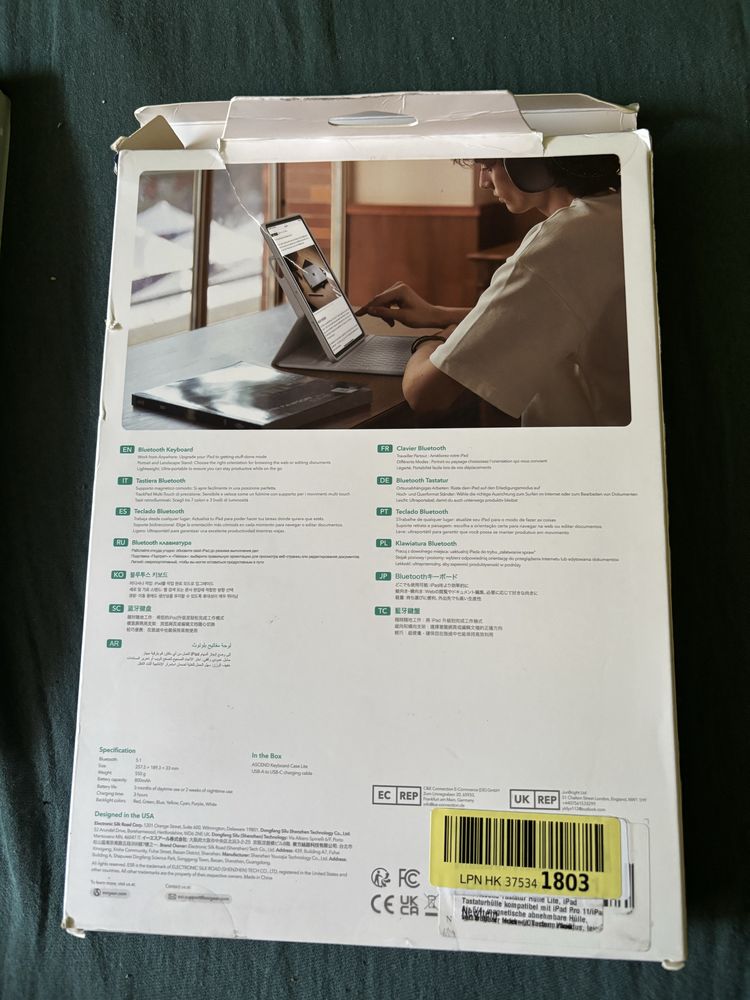 Klawiatura do tabletu/ipada Esr Ascend keyboard case lite