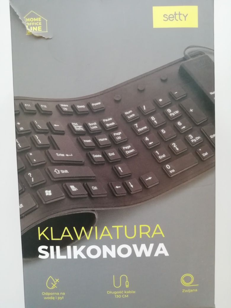 Klawiatura zwijana silikonowa