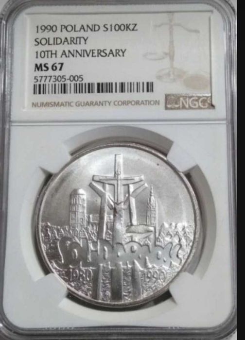 300000 nszz solidarność ngc ms67 super stan!!!