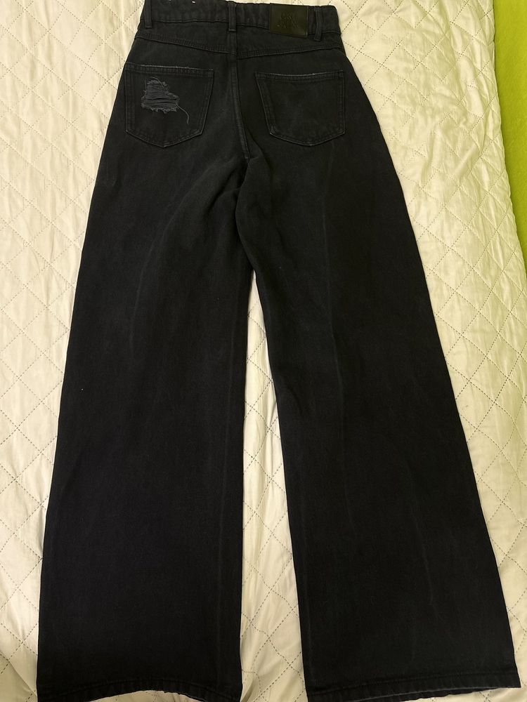 Нові широкі рвані джинси палацо, wide leg