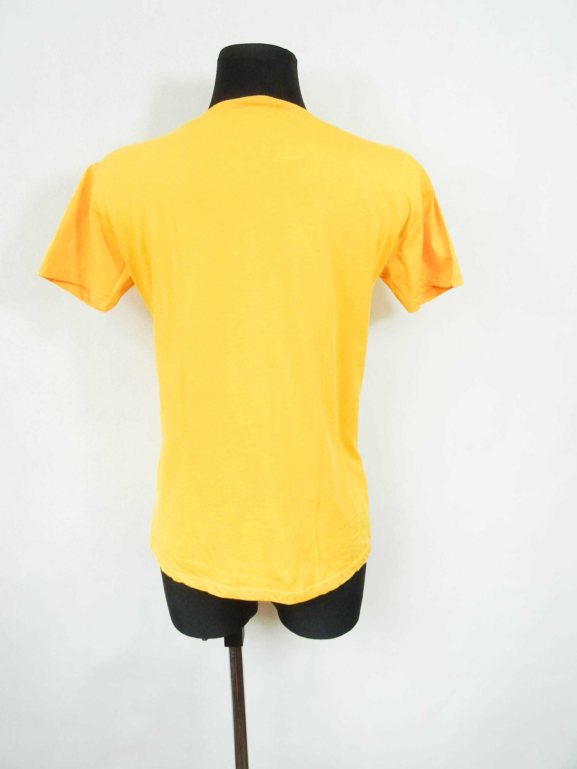 T-shirt Qumru zółty z pomarańczowym kobieta cekiny