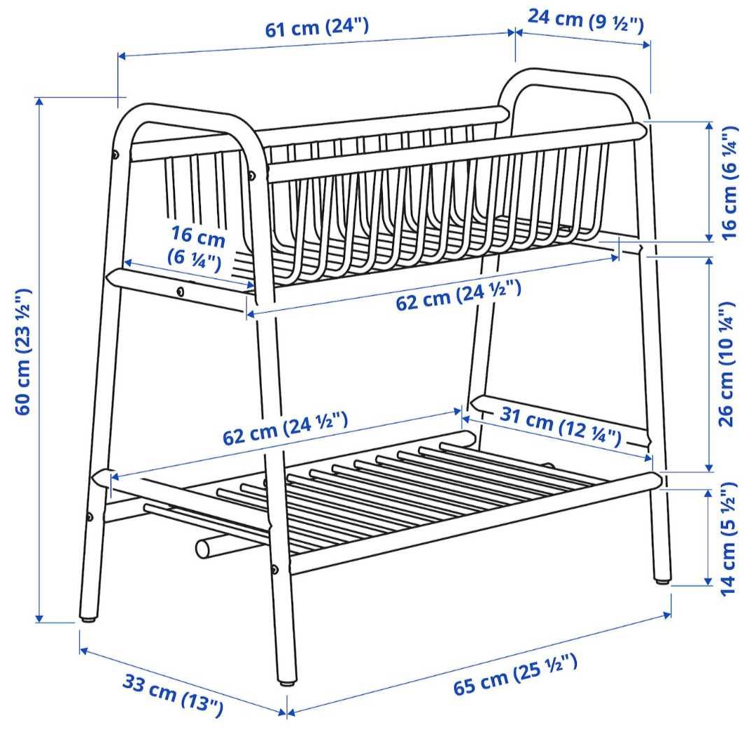 Stojak buskbo ikea rattanowy boho