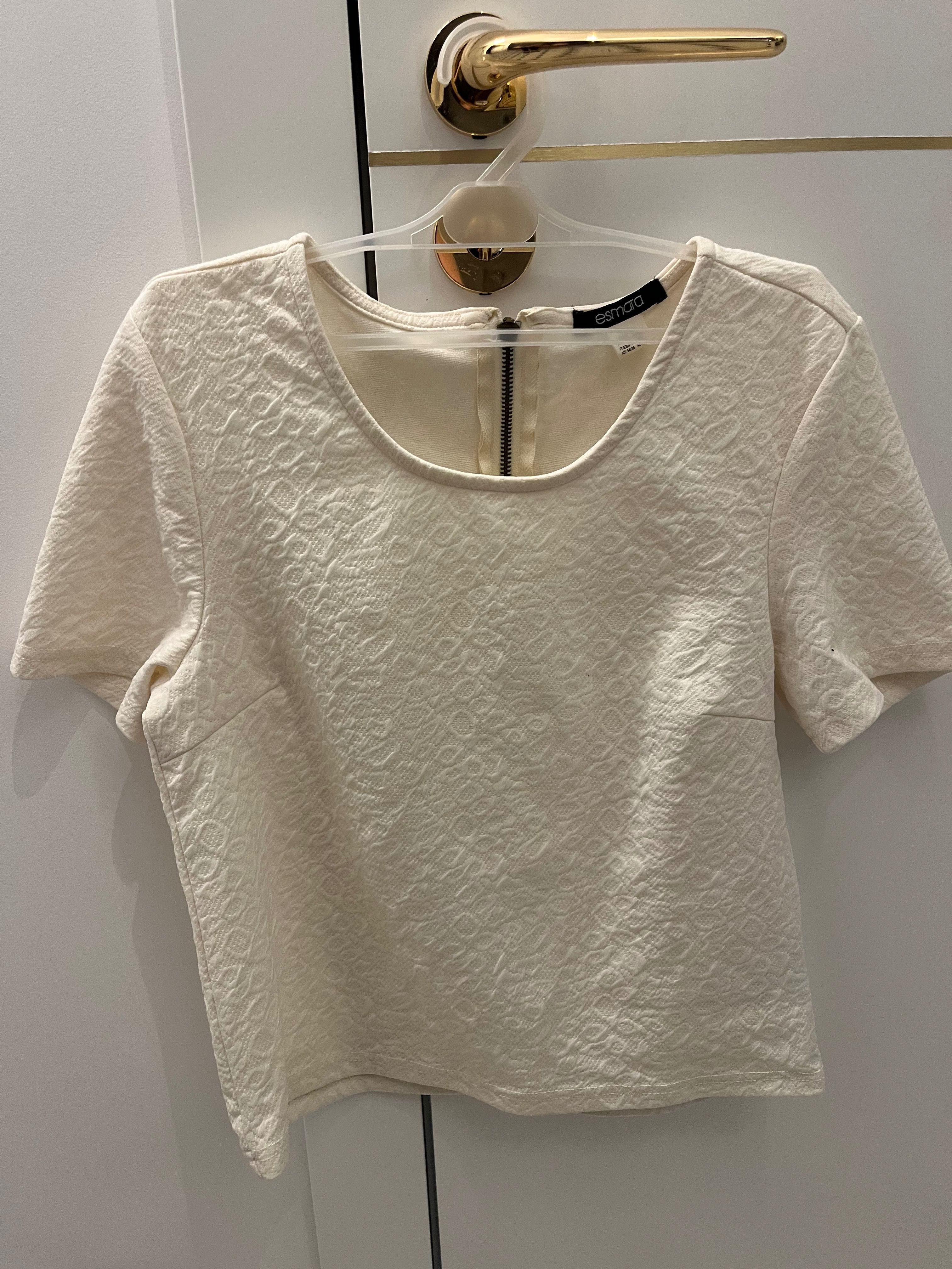 Kremowa koszulka bluzka tshirt Esmara Lidl