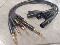Adapter XLR JACK TRS symetryczny przejściówka JACK 6,3 XLR Męski 2szt
