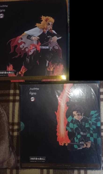 Figuras Demon Slayer Figma Rengoku + Tanjiro DX (novos/selados)