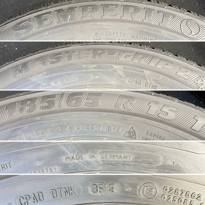 SEMPERIT 185 65 r15 Master-Grip 2 GERMANY 2019 ЗИМА комплект 4 штуки