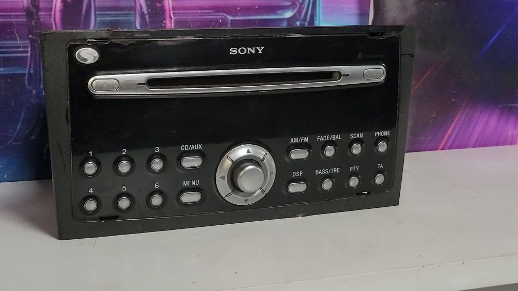 Radio Sony Zmieniarka 6cd + kod FORD FOCUS MK II MK2 C-maxFiesta USZK.