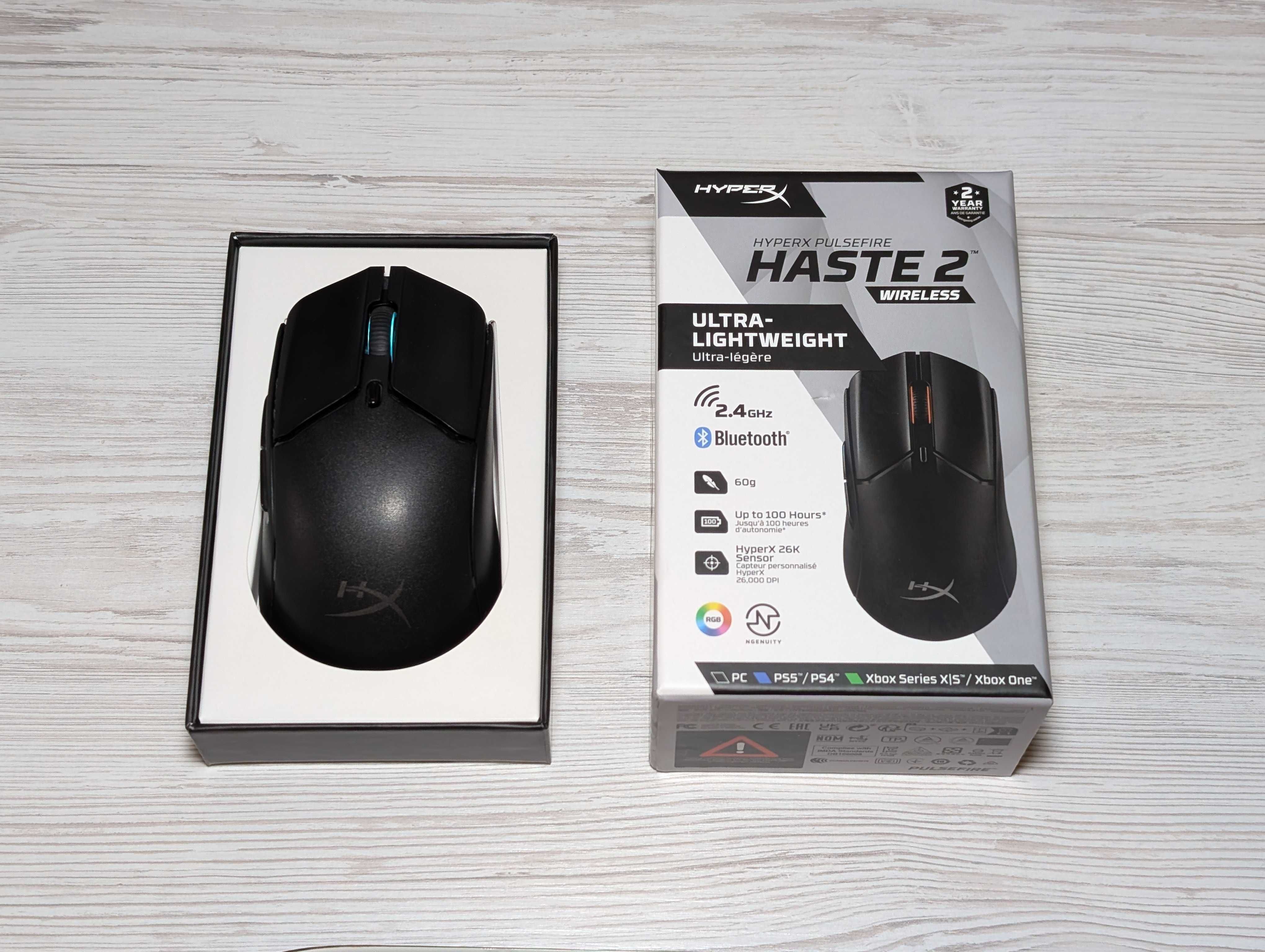 Ігрова мишка HyperX Pulsefire Haste 2 Wireless в ідеальному стані