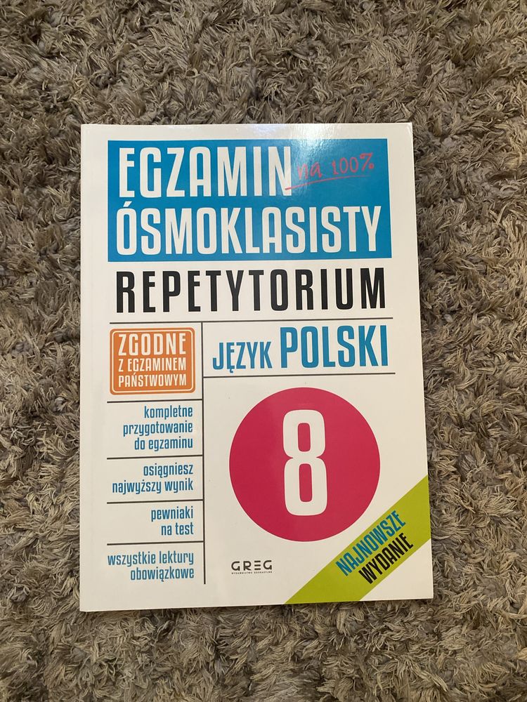 Zestaw repetytorium egzamin ósmoklasisty Greg