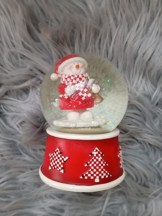 Kula śnieżna pozytywka nakręcana muzyka śnieg