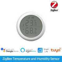 Zigbee czujnik temperatury i wilgotności LCD termometr higrometr Tuya