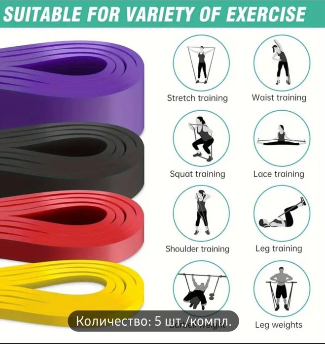 Фитнес резинки 4 шт. Эспандеры