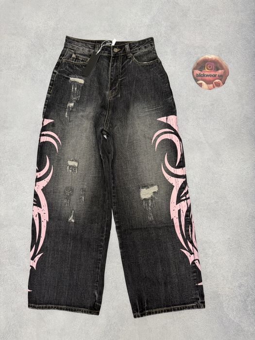 штаны джинсы Jaded london pink grafity M L