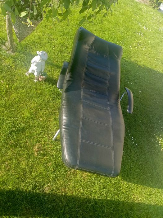 Super leżak leżanka relax skóra naturalna jak Nowy na taras do pokoju