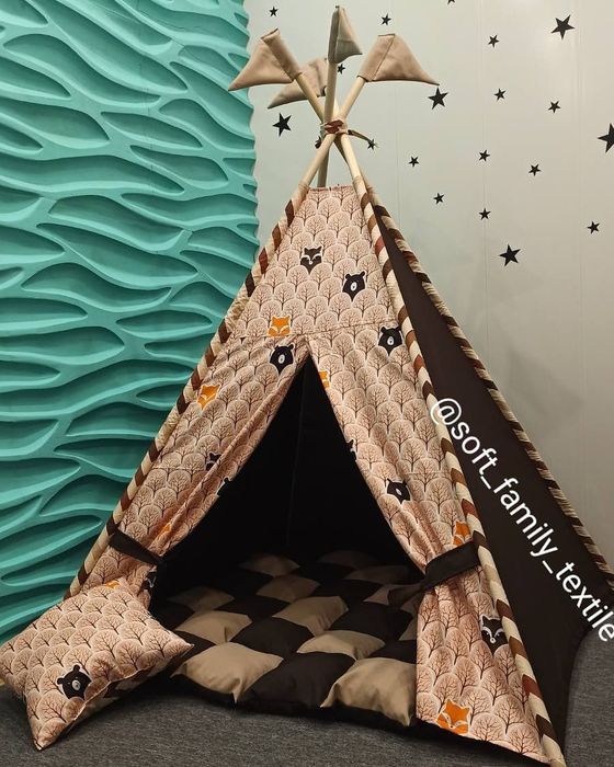 Вігвам, вигвам, детская палатка, детский домик, типи, шалаш