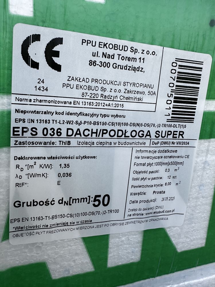Styropian 10 oraz 5 dach/podłoga